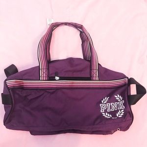 Victoria's Secret PINK Logo Purple Duffle Gym Bag